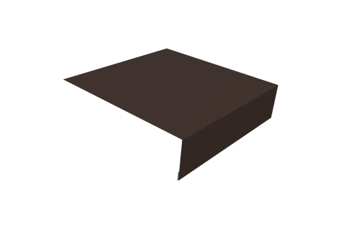 Планка околооконная простая 200х50 0,45 PE с пленкой RR 32 темно-коричневый (2м)