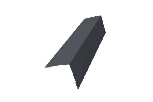 Угол внешний 50х50 0,45 PE с пленкой RAL 7024 мокрый асфальт (3м)