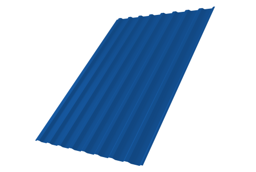Профнастил С20В 0,45 PE с пленкой RAL 5005 сигнальный синий