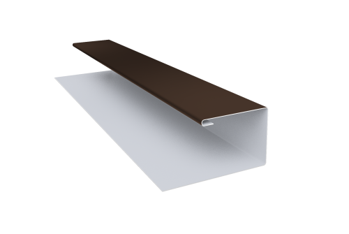 Планка П-образная Экобрус Grand Line 0,45 PE с пленкой RAL 8017 шоколад (3м)