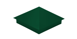 Колпак на столб 390х390мм 0.4 PE с пленкой RAL 6005 зеленый мох