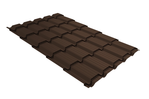 Профиль волновой Верховье квадро профи Grand Line 0.45 PE RAL 8017 шоколад