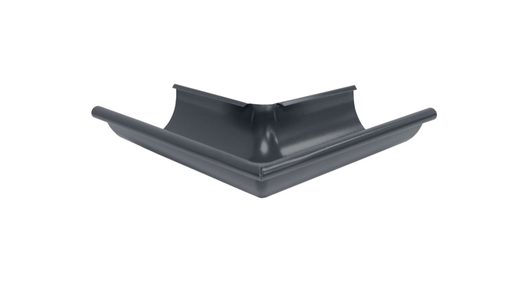 Угол желоба внешний 90 гр 150 мм Мatt RAL 7024 мокрый асфальт