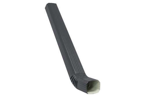 Труба прямоугольная с коленом Vortex 3м RAL 7024 мокрый асфальт