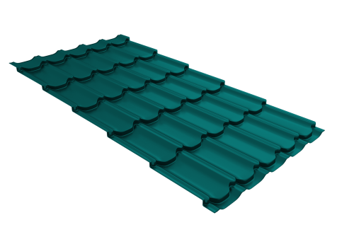 Металлочерепица квинта плюс 0.45 PE RAL 5021 водная синь