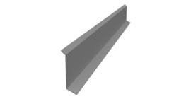 Планка примыкания в штробу 60 - 0.45 мм Drap с пленкой RAL 9003 сигнальный белый (3м)