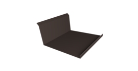 Планка примыкания нижняя 20х122х260х15 0,5 Satin с пленкой RR 32 темно-коричневый (3м)