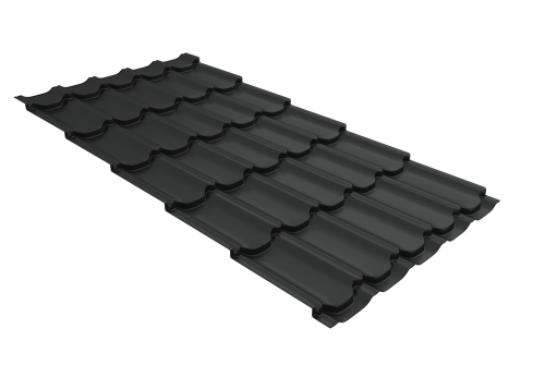 Металлочерепица квинта плюс 0,45 Drap ST RAL 7016 антрацитово-серый