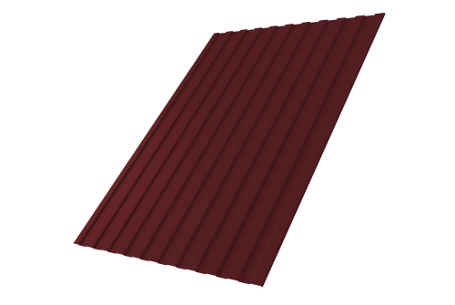 Профнастил С8A 0,5 Satin Matt TX RAL 3005 красное вино