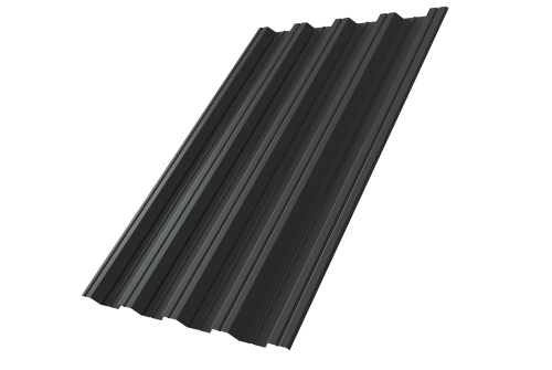 Профнастил НС44 Grand Line 0,5 Drap TX RAL 7016 антрацитово-серый