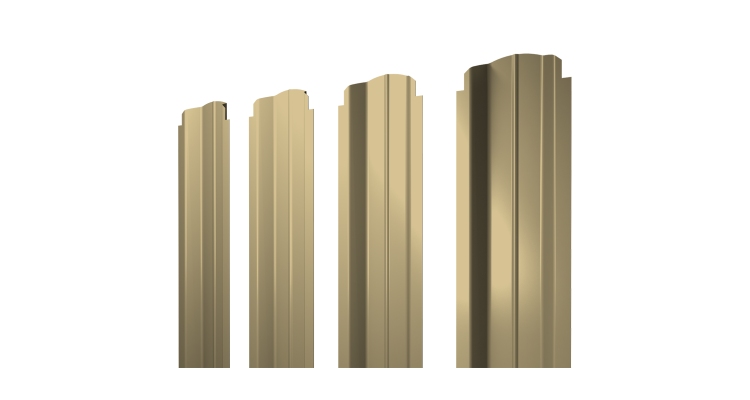 Штакетник П-образный B фигурный 0,45 PE RAL 1014 слоновая кость