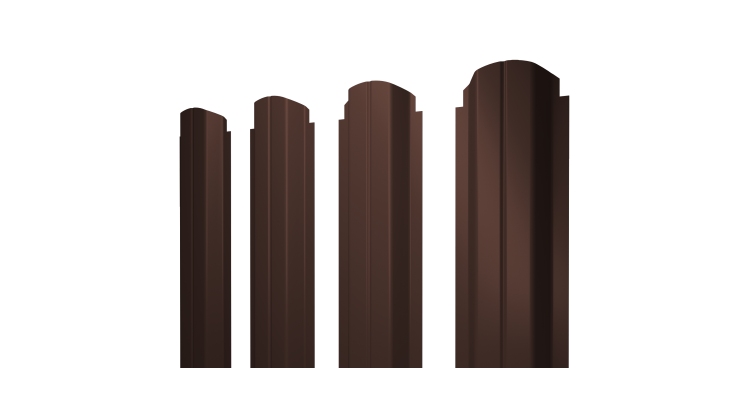 Штакетник П-образный А фигурный 0,5 PurLite Matt RAL 8017 шоколад