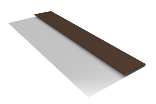 Планка стартовая Блок-хаус new 0,5 Satin с пленкой RAL 8017 шоколад (3м)