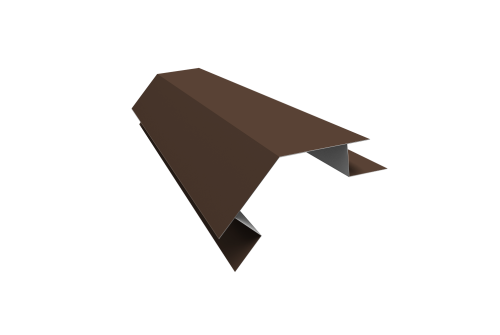 Планка угла внешнего сложного 135 градусов Блок-хаус new 0,5 Drap TX RAL 8017 шоколад (2м)