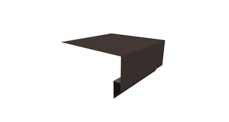 Планка околооконная сложная Блок-хаус new 200х75х27 0,5 Satin с пленкой RR 32 темно-коричневый (2м)