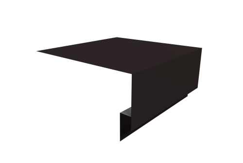 Планка околооконная сложная Блок-хаус new 250х75х27 0,5 Drap TX RAL 9005 черный (2м)