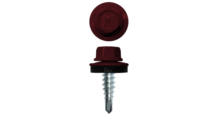 Саморез по металлу Daxmer 4.8х19 RAL 3005 (250) сверло №2