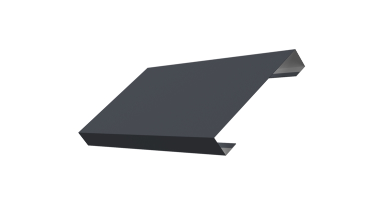 Ламель лицевая 125 забора жалюзи Texas 0.5 Satin с пленкой RAL 7024 мокрый асфальт