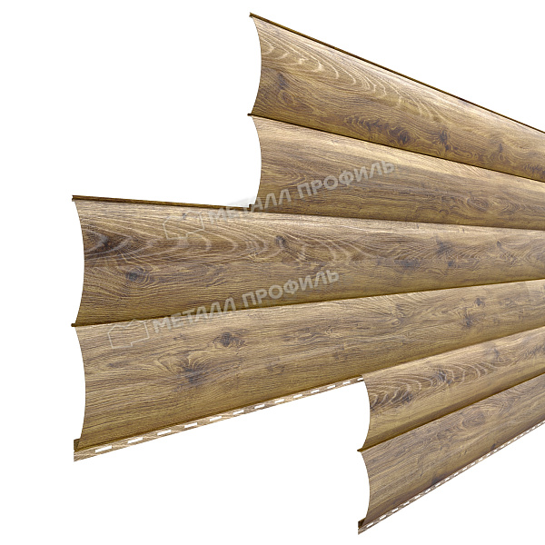 Сайдинг Металл Профиль Woodstock-Т-28х330 (ECOSTEEL_T-12-Дуб-0.45)