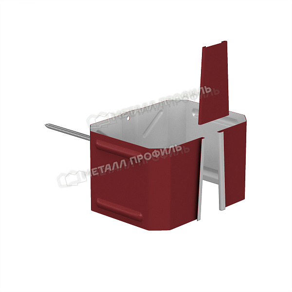 Держатель трубы (на кирпич) Металл Профиль БЮДЖЕТ 76х102 RAL 3011