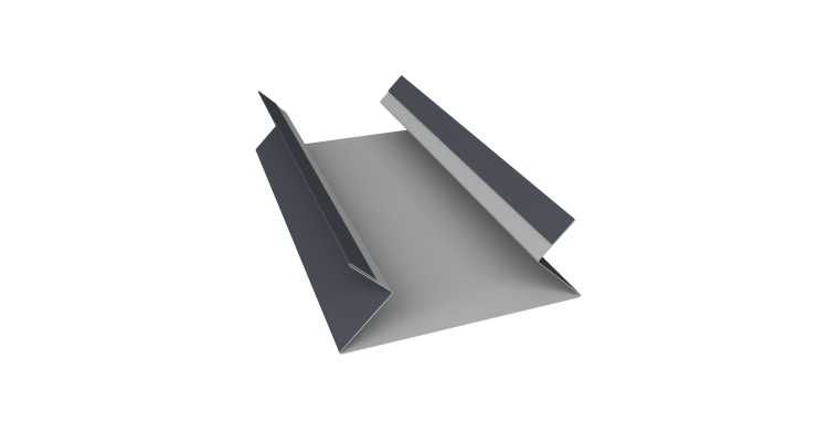 Планка угла внутреннего составная верхняя 0,45 Drap RAL 7024 мокрый асфальт (2м)