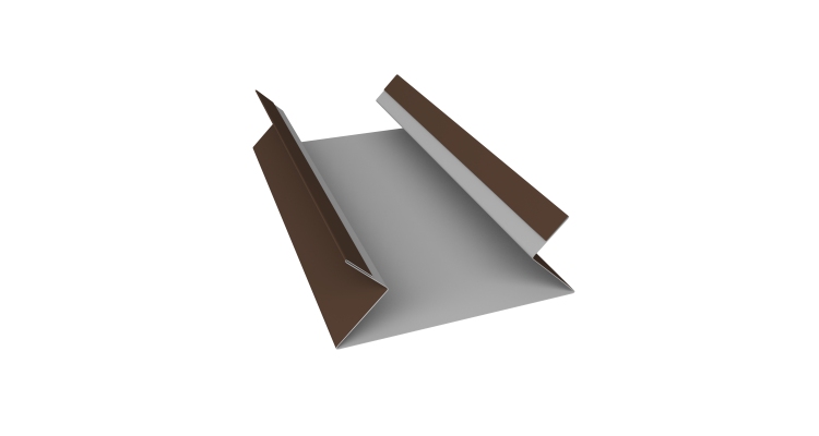 Планка угла внутреннего составная верхняя 0,45 Drap RAL 8017 шоколад (3м)