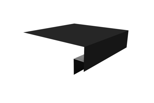 Планка околооконная сложная Экобрус Grand Line 200х50х25 0,45 Drap RAL 9005 черный (2м)