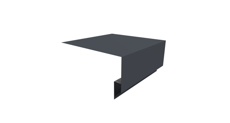 Планка околооконная сложная Экобрус Grand Line 200х75х25 0,45 Drap RAL 7024 мокрый асфальт (3м)