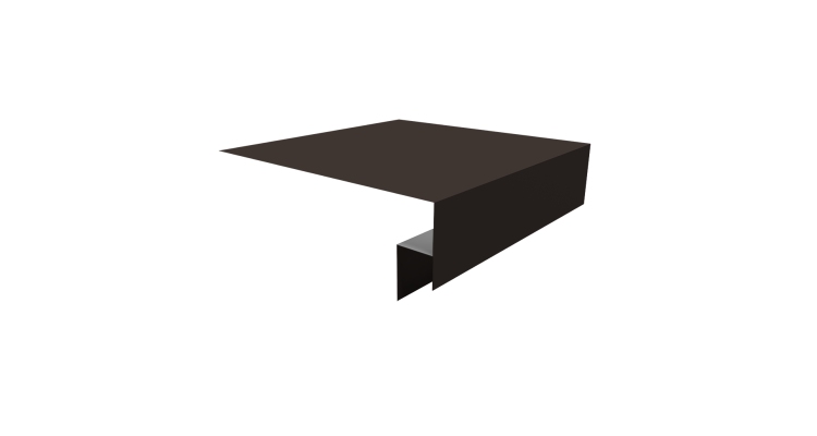 Планка околооконная сложная Экобрус Grand Line 250х50х25 0,45 PE с пленкой RR 32 темно-коричневый (3м)