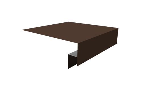 Планка околооконная сложная Экобрус Grand Line 250х50х25 0,5 Satin с пленкой RAL 8017 шоколад (2м)