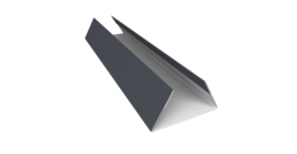 Планка стыковочная составная нижняя 0,45 Drap TR RAL 7024 мокрый асфальт (3м)