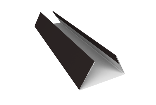 Планка стыковочная составная нижняя 0,5 Satin Matt RAL 9005 черный (2м)