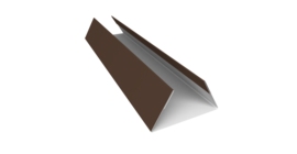 Планка стыковочная составная нижняя 0,5 Drap TX RAL 8017 шоколад (3м)
