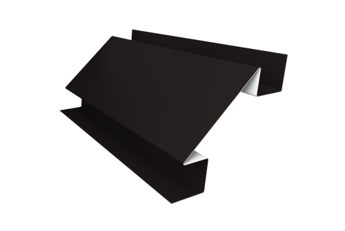 Угол внутренний сложный 75мм 0,45 Drap RAL 9005 черный (3м)