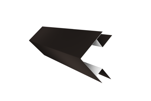 Угол внешний сложный 75х75 0,45 PE с пленкой RR 32 темно-коричневый (3м)