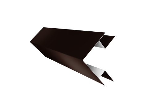 Угол внешний сложный 75х75 0,5 Drap TX RAL 8017 шоколад (2м)