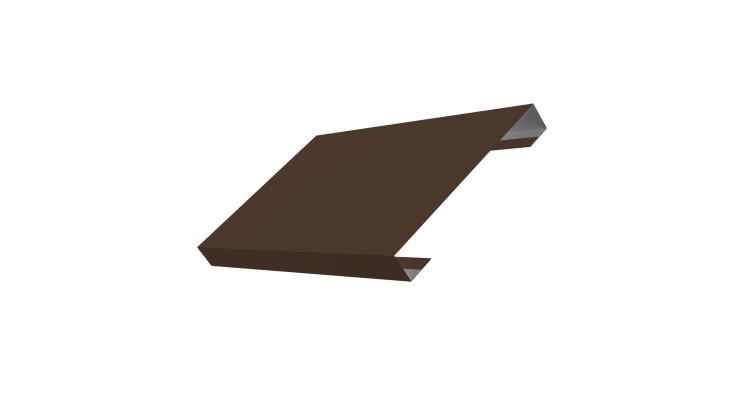 Ламель лицевая 150 забора жалюзи Texas стартовая/финишная для калиток и ворот 0.45 Drap TX RAL 8017 шоколад