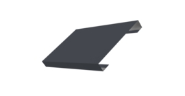 Ламель лицевая 150 забора жалюзи Texas стартовая/финишная для калиток и ворот 0.45 Drap ST с пленкой RAL 7024 мокрый асфальт