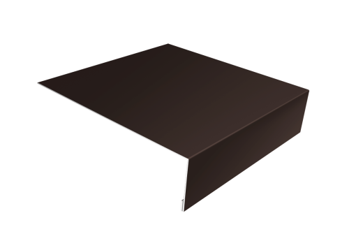Планка лобовая/околооконная простая 190х50 0,45 PE с пленкой RR 32 темно-коричневый (3м)