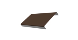 Ламель обратная 150 забора жалюзи Texas стартовая/финишная для калиток и ворот 0,45 Drap с пленкой RAL 8017 шоколад