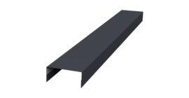 Крышка 30х15 жалюзи Texas 0,45 Drap ST RAL 7024 мокрый асфальт (2,5м)