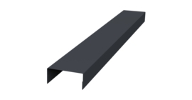 Крышка 30х20 жалюзи Texas 0,5 Velur X RAL 7024 мокрый асфальт (2,5м)