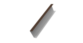 Декоративная накладка на столб универсальная 60х60 для забора жалюзи 0,5 Satin Matt TX RAL 8017 шоколад (2,5м)