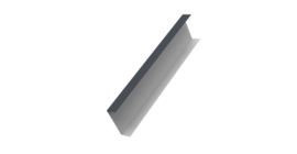 Декоративная накладка на столб универсальная 62х55 для забора жалюзи 0,5 PurPro RAL 7024 мокрый асфальт (1,8м)