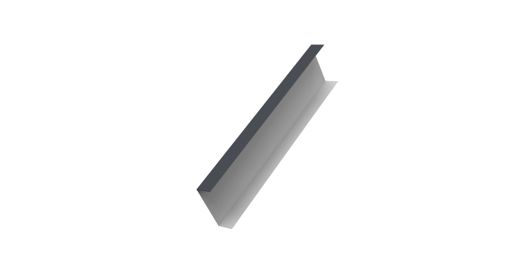 Декоративная накладка на столб универсальная 62х55 для забора жалюзи 0,5 Atlas X RAL 7024 мокрый асфальт (3м)