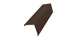 Декоративная накладка на столб универсальная угловая 80х80 для забора жалюзи 0,5 PurLite Matt RAL 8017 шоколад (2,5м)