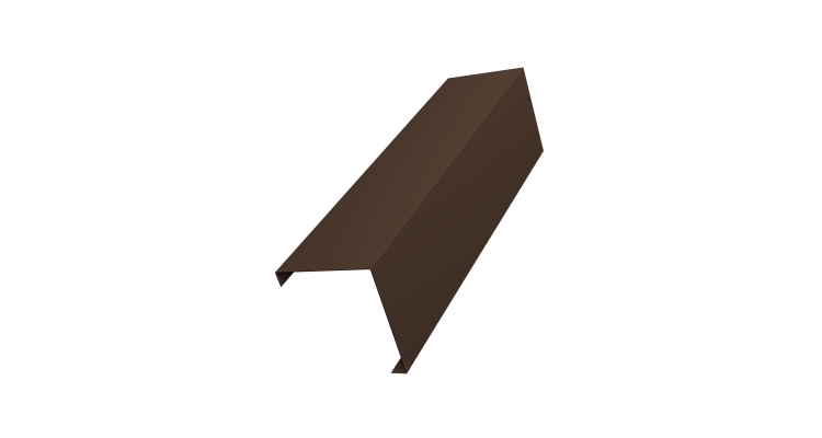 Декоративная накладка на столб универсальная угловая 80х80 для забора жалюзи 0,5 Velur X RAL 8017 шоколад (2,5м)