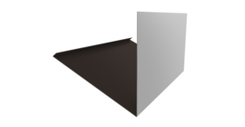 Планка примыкание верхнее к трубе фальц 0,45 Drap TX RR 32 темно-коричневый (2м)