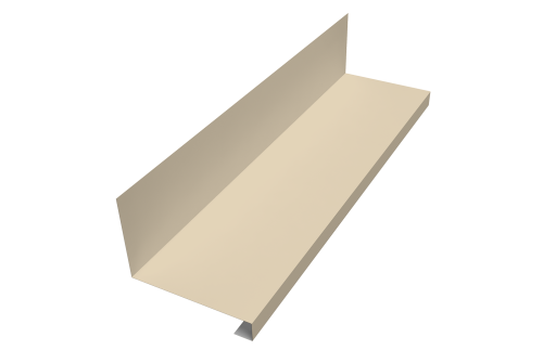 Планка примыкание нижнее к трубе фальц 0,45 Drap TX RAL 1015 светлая слоновая кость (2м)