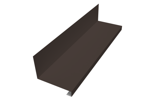 Планка примыкание нижнее к трубе фальц 0,45 Drap TX RR 32 темно-коричневый (2м)